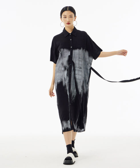 Blurred Print Dress